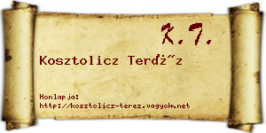 Kosztolicz Teréz névjegykártya